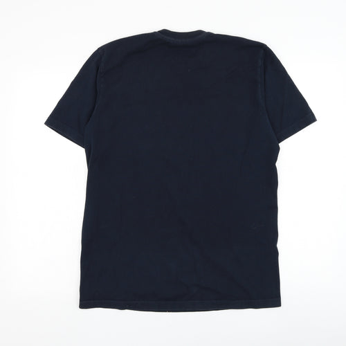 Nike Mens Blue Polyester T-Shirt Size M Round Neck
