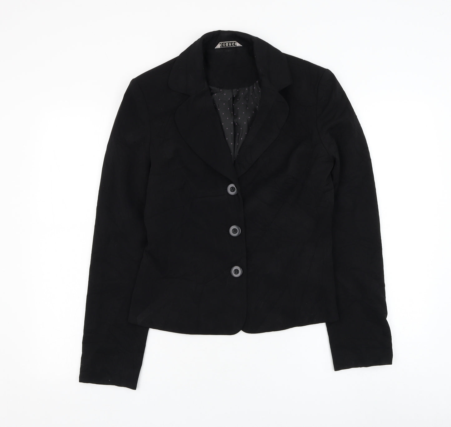 George Womens Black Jacket Blazer Size 10 Button
