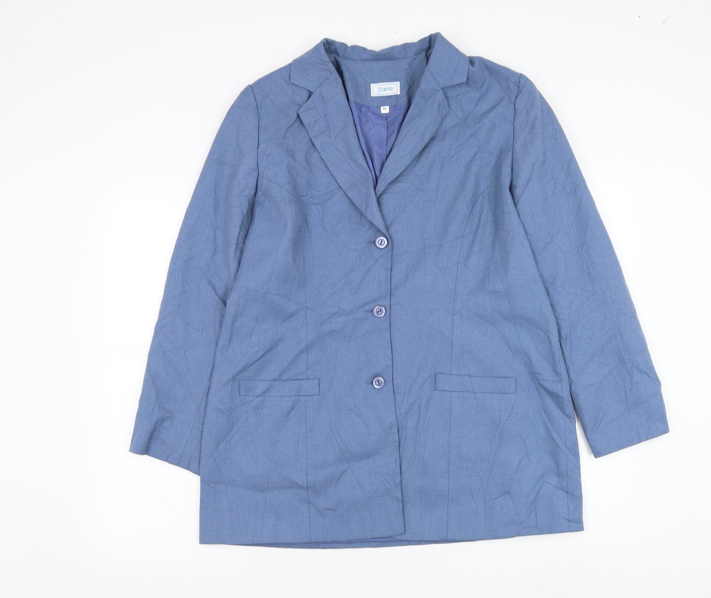Slimtru Womens Blue Kimono Blazer Size 16 Button