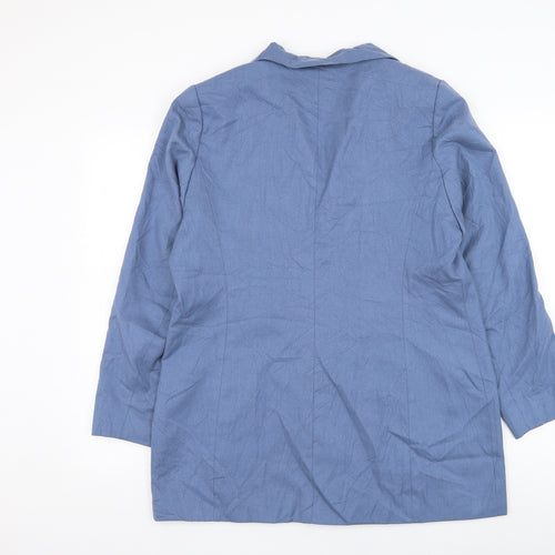 Slimtru Womens Blue Kimono Blazer Size 16 Button