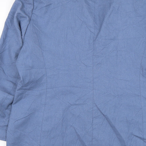 Slimtru Womens Blue Kimono Blazer Size 16 Button