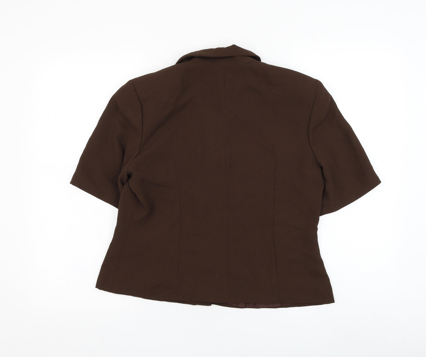Roman Womens Brown Jacket Blazer Size 12 Button