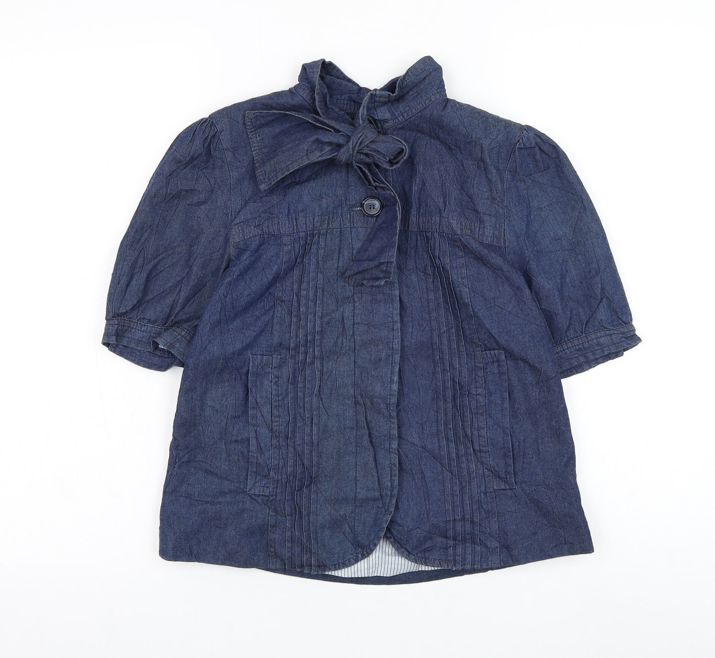 Atmosphere Womens Blue Jacket Size 8 Button