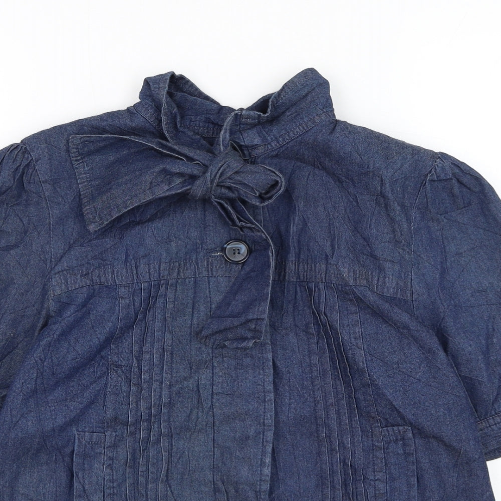 Atmosphere Womens Blue Jacket Size 8 Button