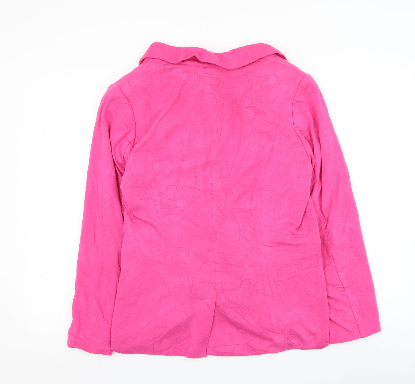 H&M Womens Pink Jacket Blazer Size 14 Button