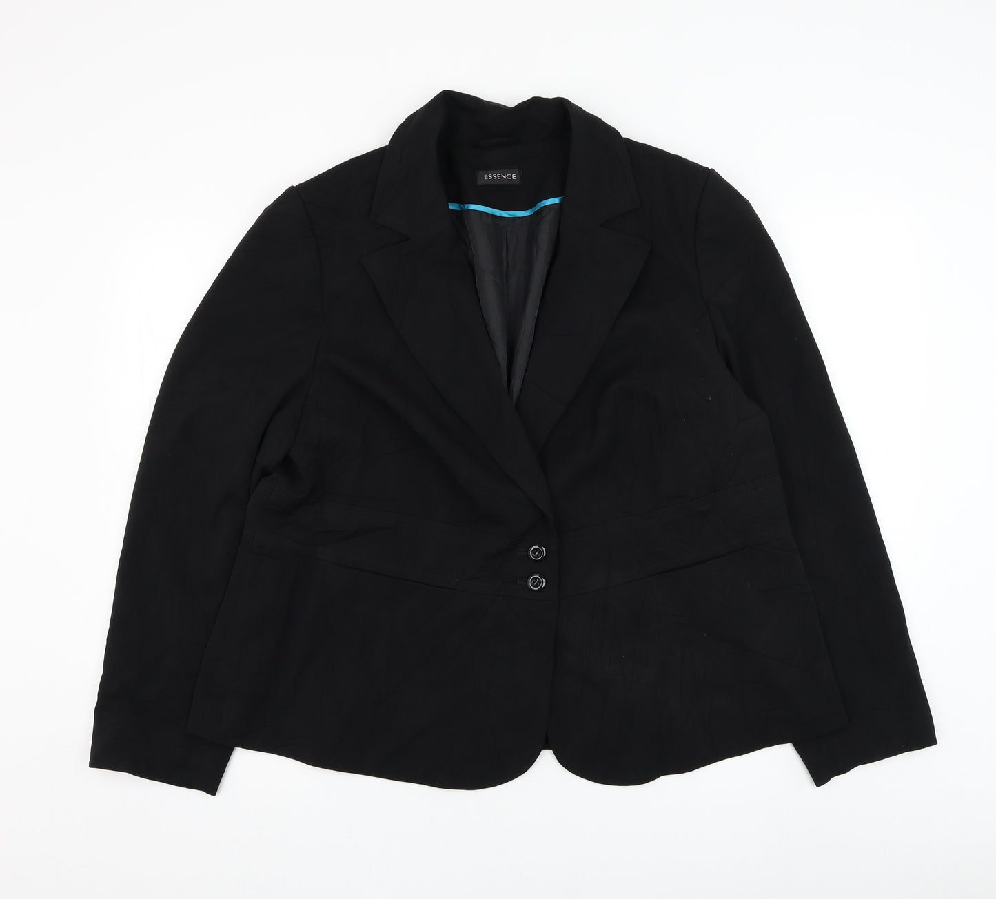 Evans Womens Black Jacket Blazer Size 20 Button
