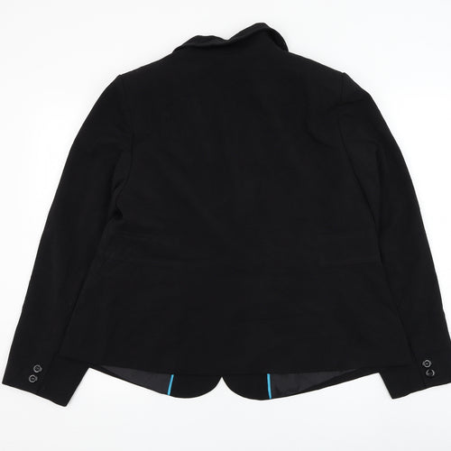 Evans Womens Black Jacket Blazer Size 20 Button