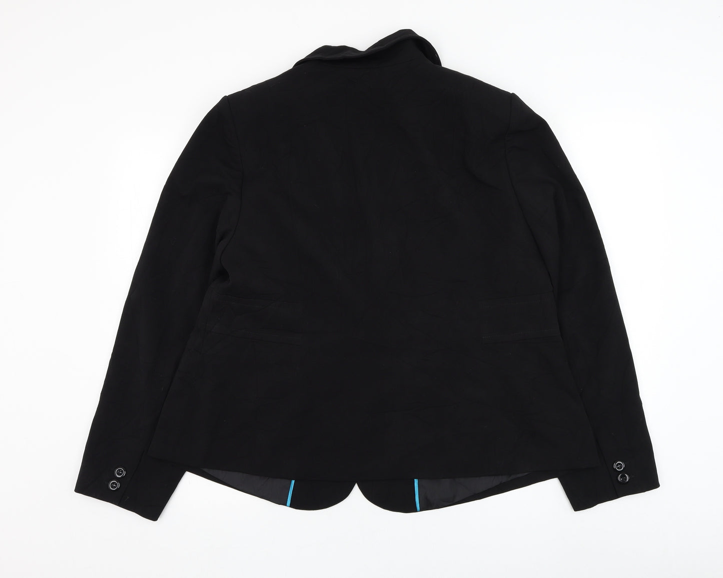 Evans Womens Black Jacket Blazer Size 20 Button