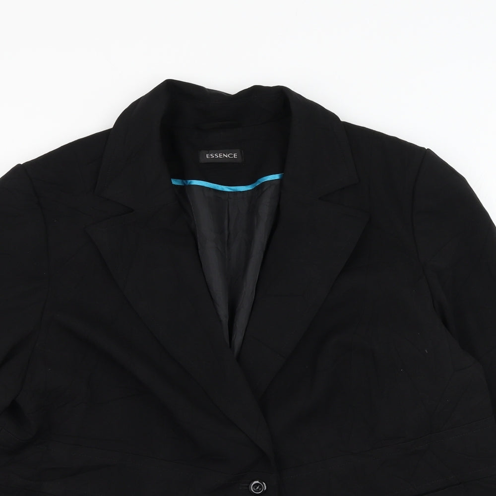 Evans Womens Black Jacket Blazer Size 20 Button