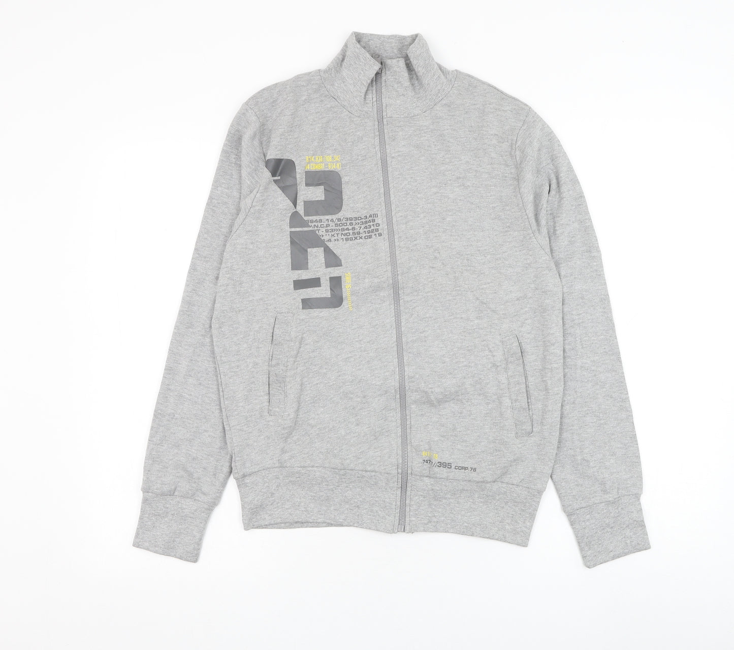 Crazy Kids Boys Grey Cotton Full Zip Sweatshirt Size 12 Years Zip
