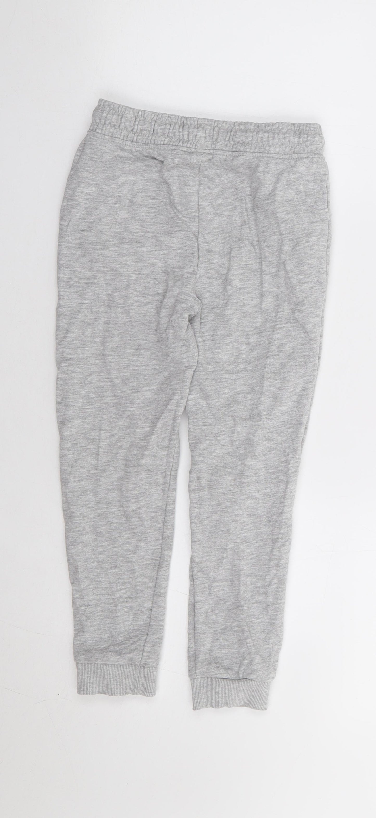 Tu Boys Grey Cotton Jogger Trousers Size 6 Years Regular Drawstring