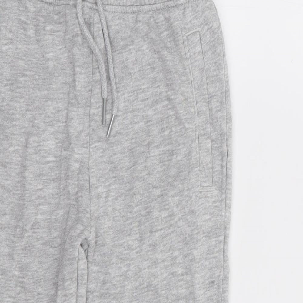 Tu Boys Grey Cotton Jogger Trousers Size 6 Years Regular Drawstring