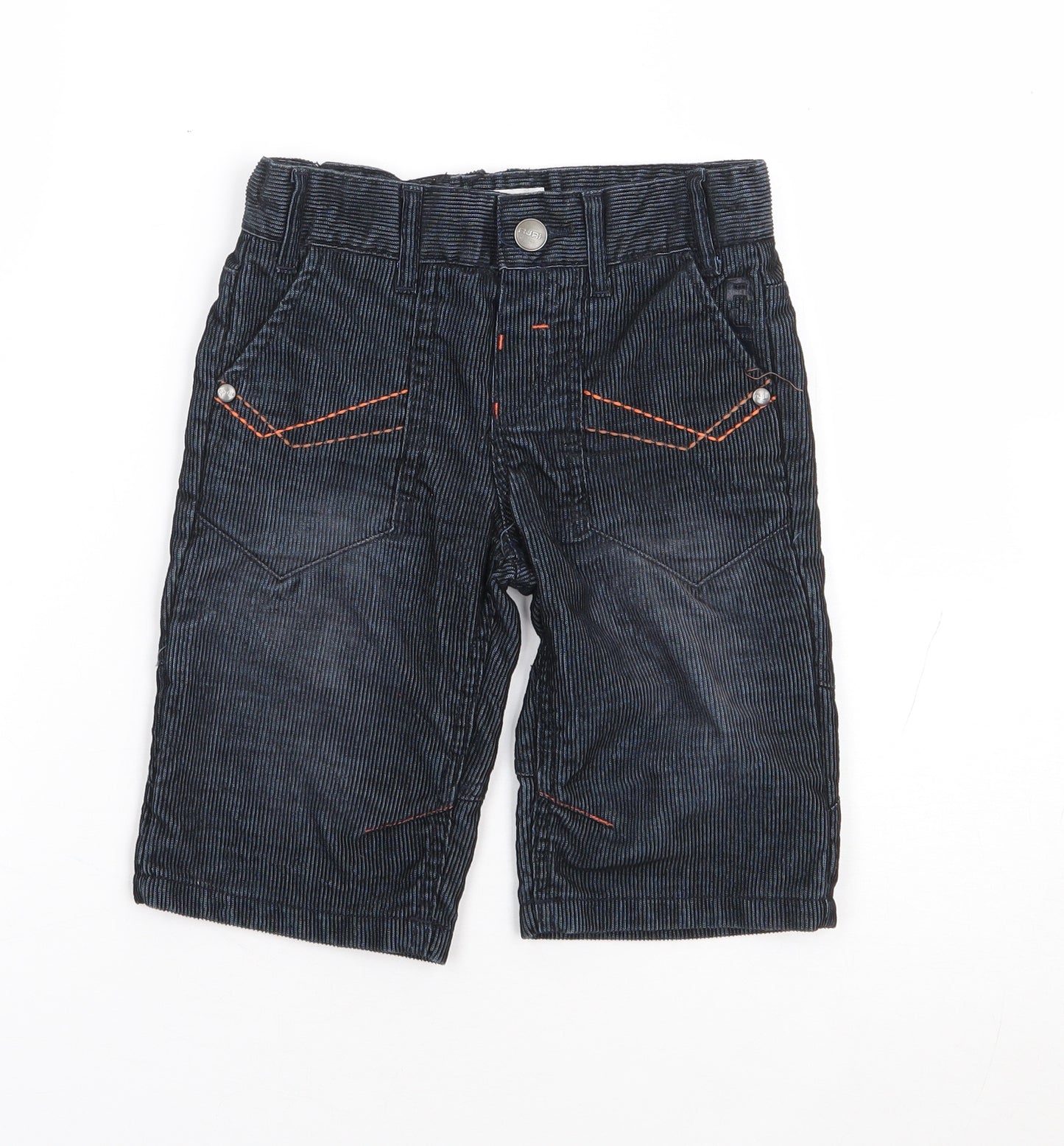 Rocha John Rocha Boys Blue Polyester Chino Trousers Size 4 Years Regular Snap