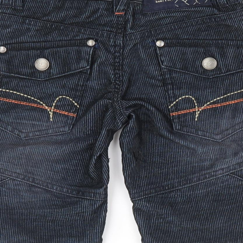 Rocha John Rocha Boys Blue Polyester Chino Trousers Size 4 Years Regular Snap