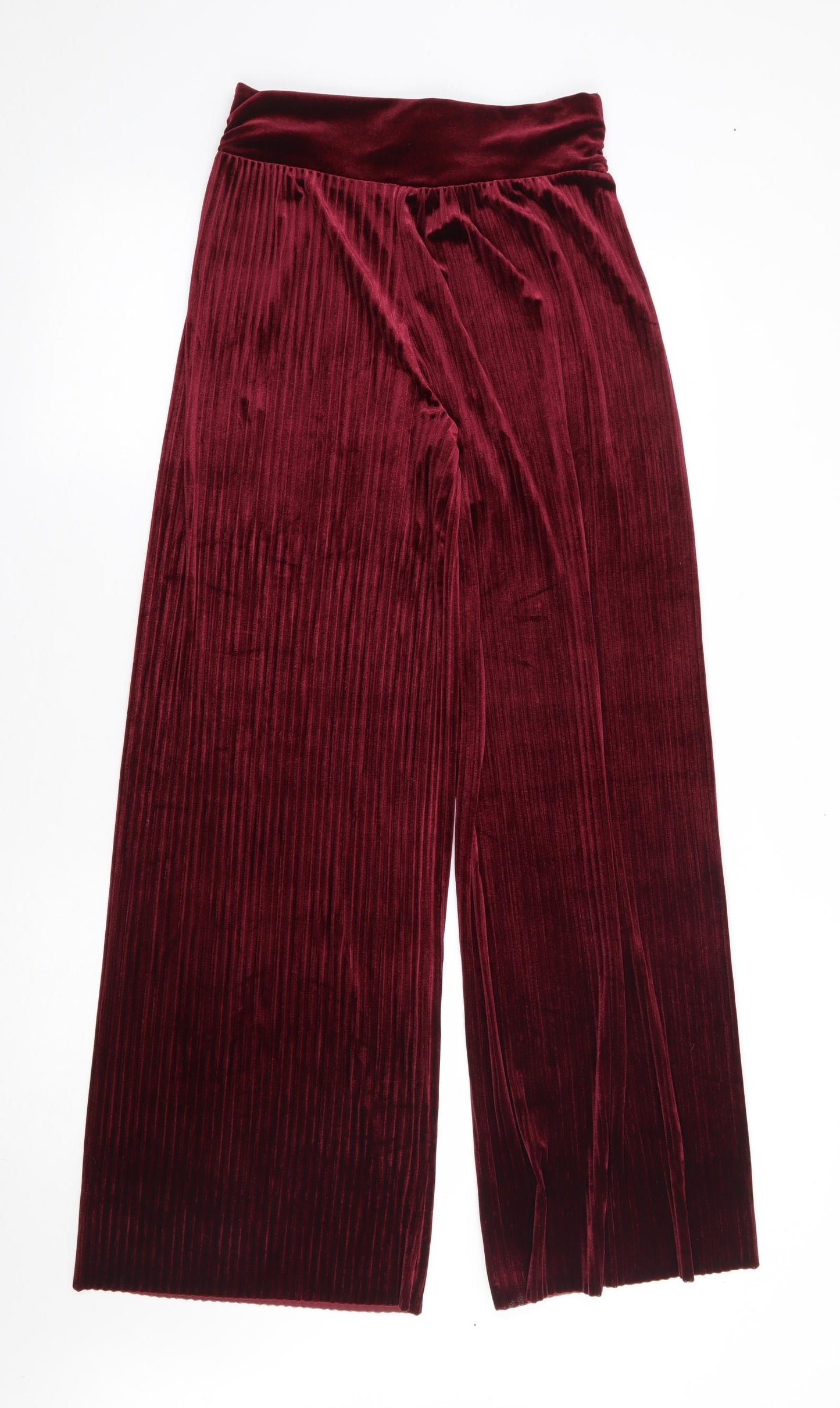 Preworn Womens Red Polyester Trousers Size 56 in L31 in Regular