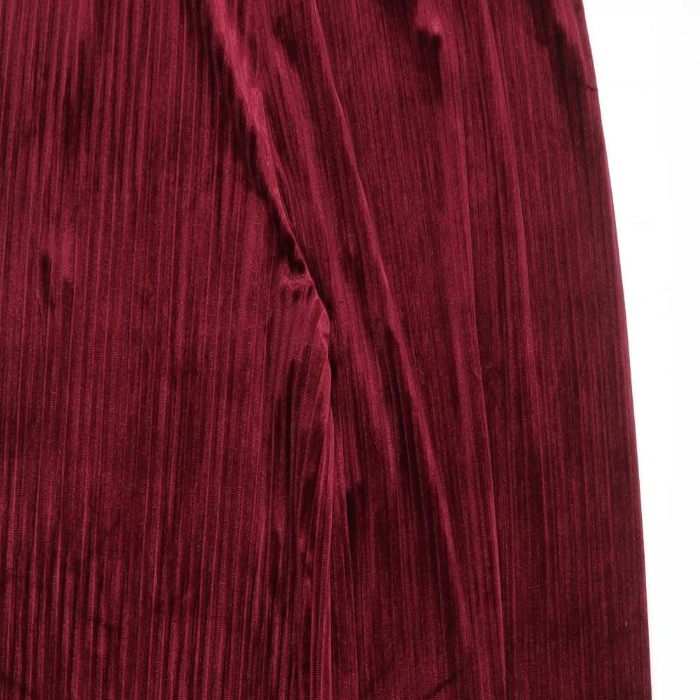 Preworn Womens Red Polyester Trousers Size 56 in L31 in Regular