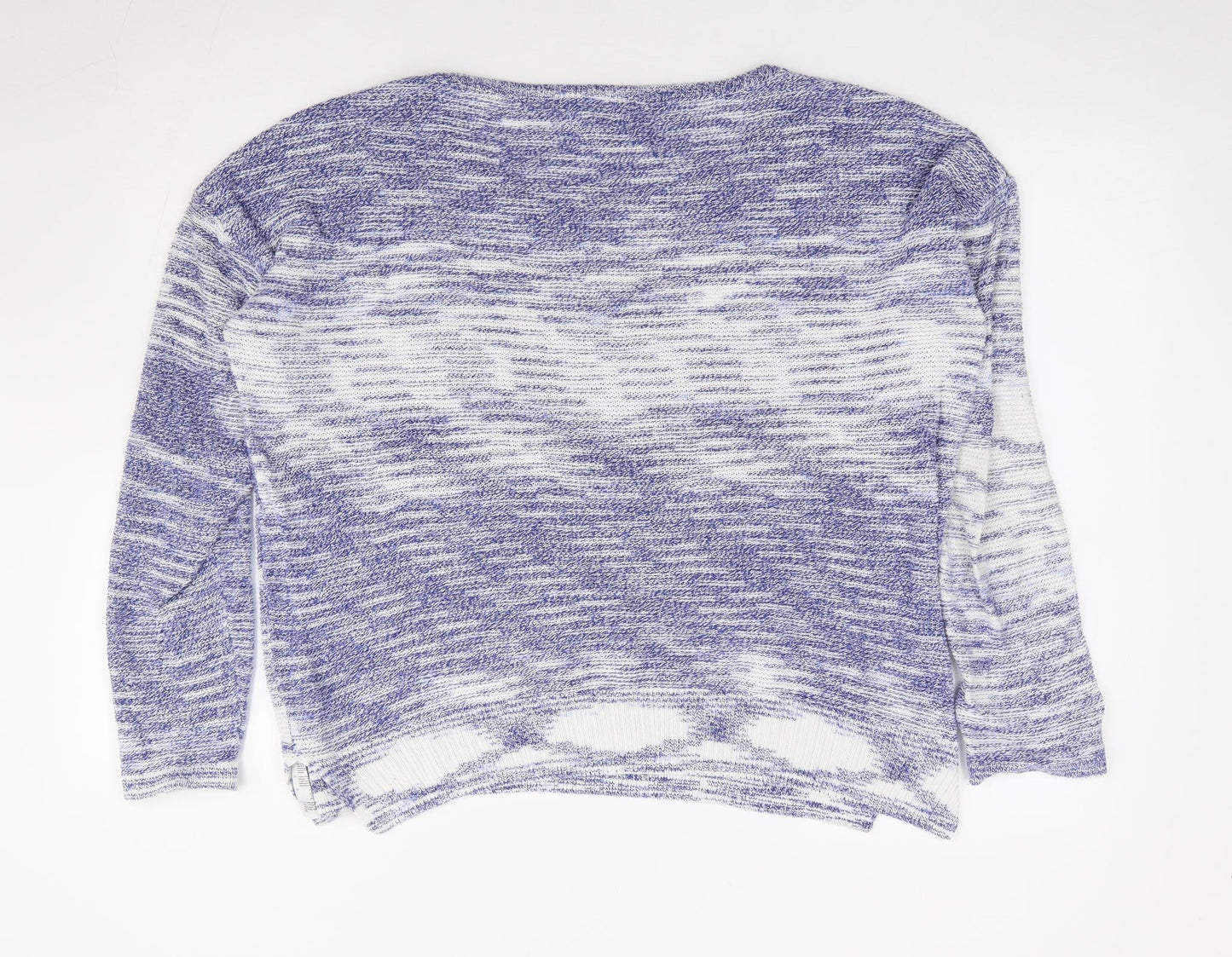 Espirit Womens Blue Round Neck 100% Cotton Pullover Jumper Size L