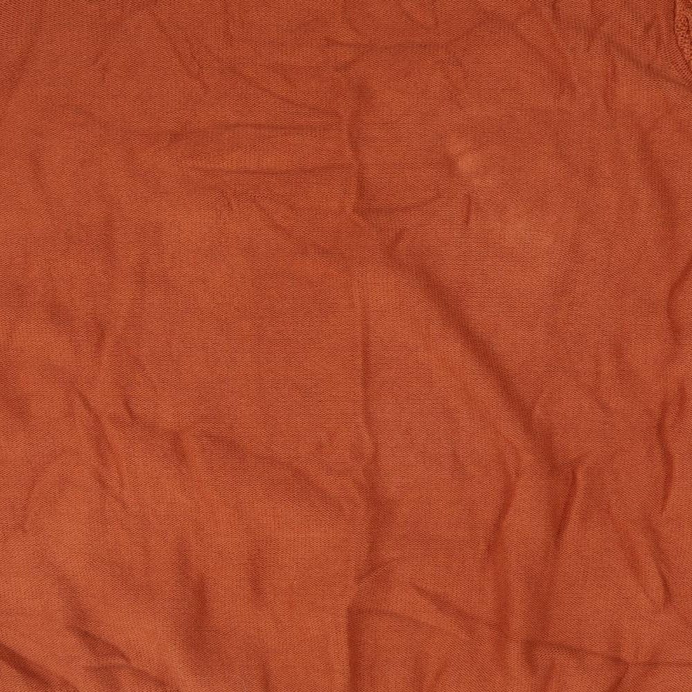 Jacamo Mens Orange Round Neck Cotton Pullover Jumper Size 4XL