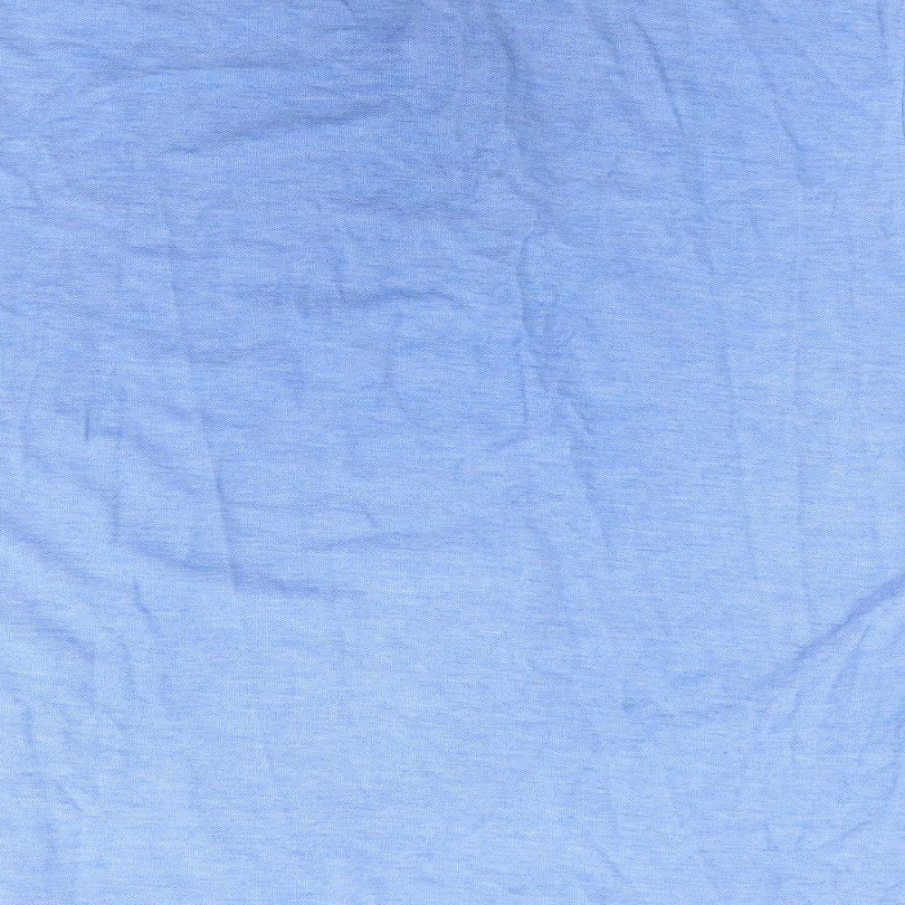 Marks and Spencer Mens Blue Cotton Polo Size L Collared Pullover