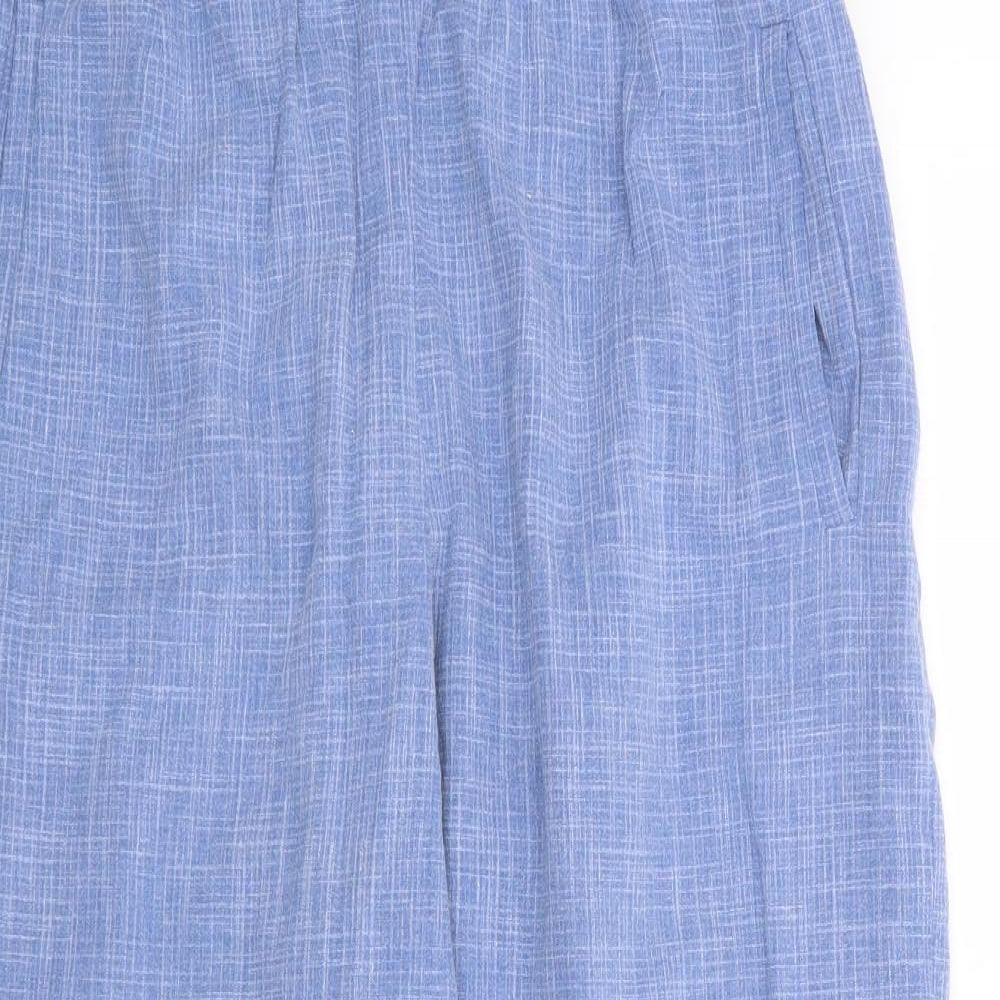 Cotswold Collection Womens Blue Polyester Cropped Trousers Size 16 L20 in Regular Zip