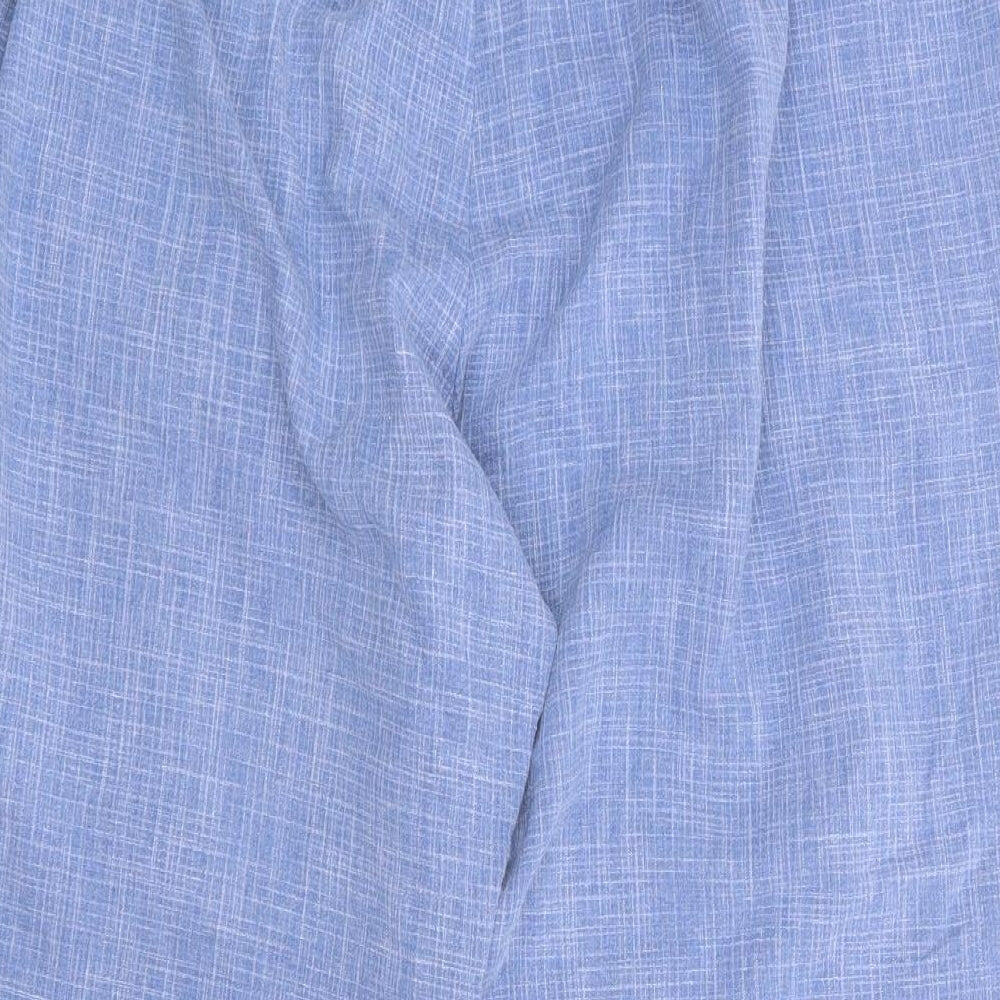 Cotswold Collection Womens Blue Polyester Cropped Trousers Size 16 L20 in Regular Zip