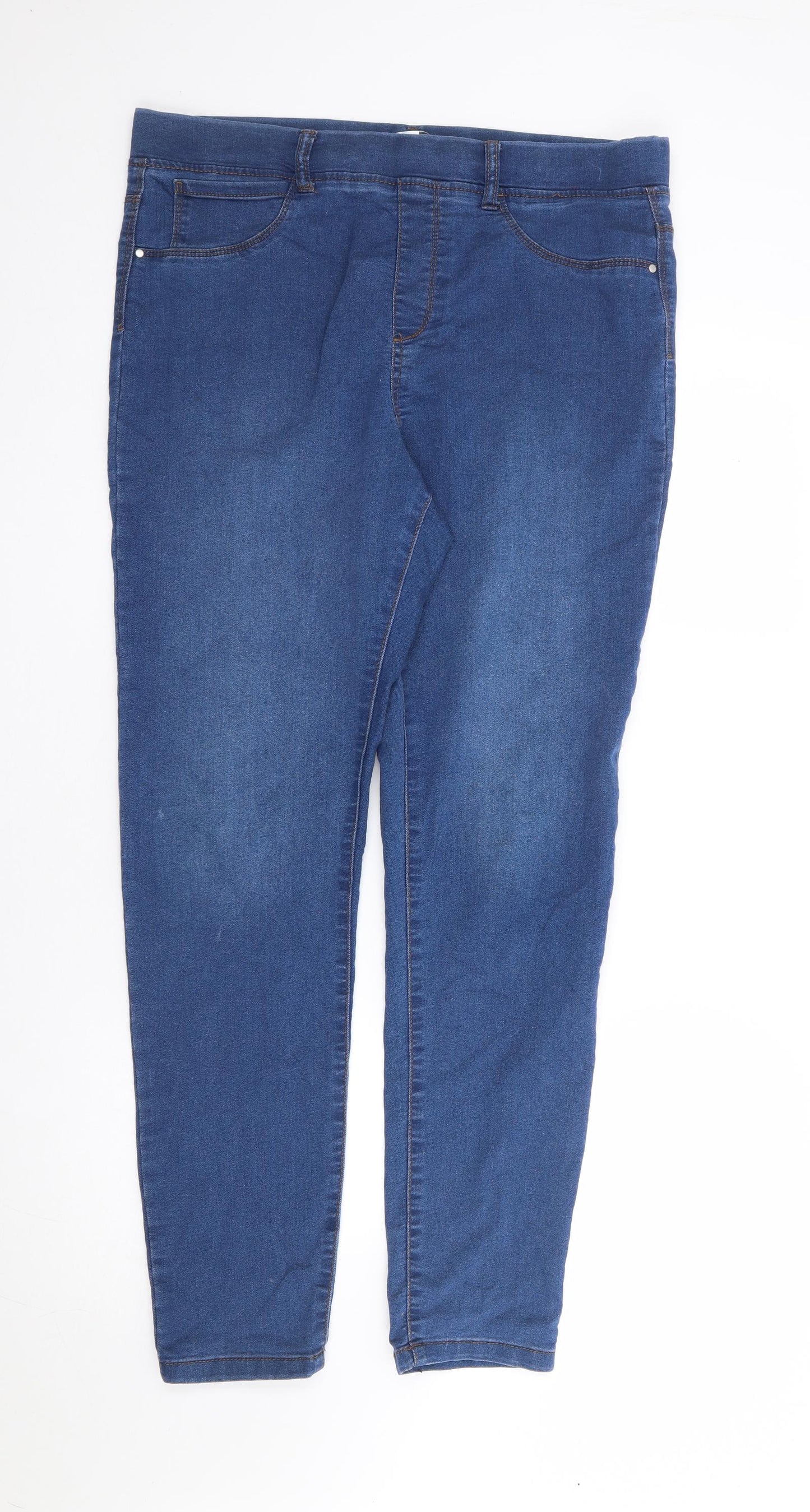 Pep & Co Womens Blue Cotton Jegging Jeans Size 16 L29 in Regular