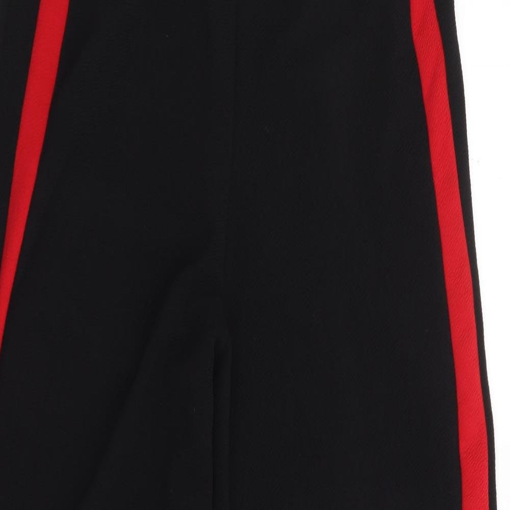 Boohoo Womens Black Polyester Trousers Size 12 L29 in Regular