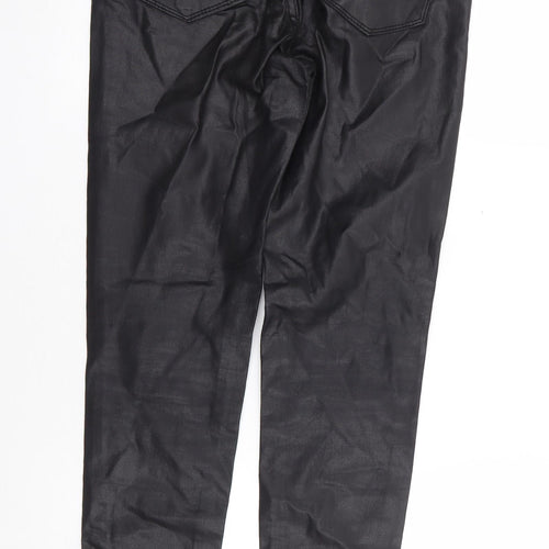 Urban Jeans Womens Black Cotton Trousers Size S L28 in Regular Zip