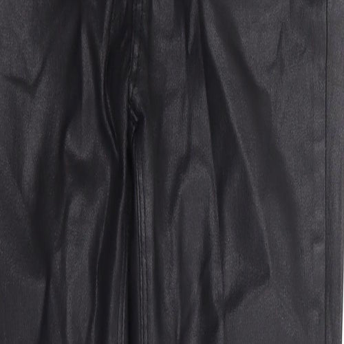 Urban Jeans Womens Black Cotton Trousers Size S L28 in Regular Zip