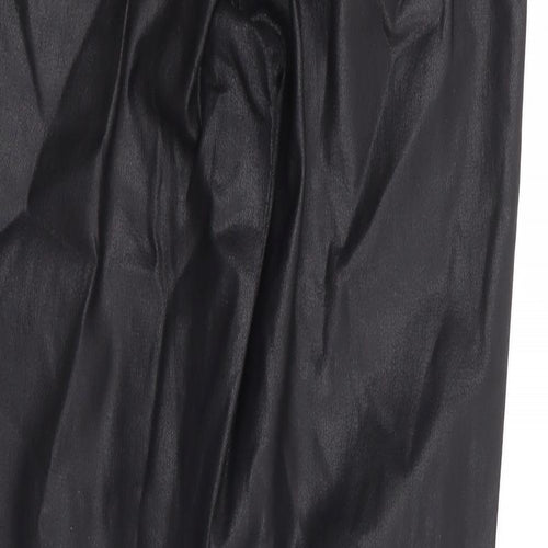 Urban Jeans Womens Black Cotton Trousers Size S L28 in Regular Zip