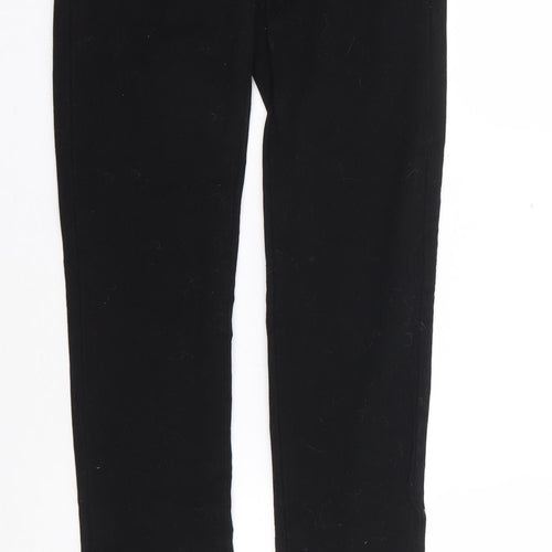 FC Jeans Womens Black Cotton Skinny Jeans Size 6 L32 in Extra-Slim Zip