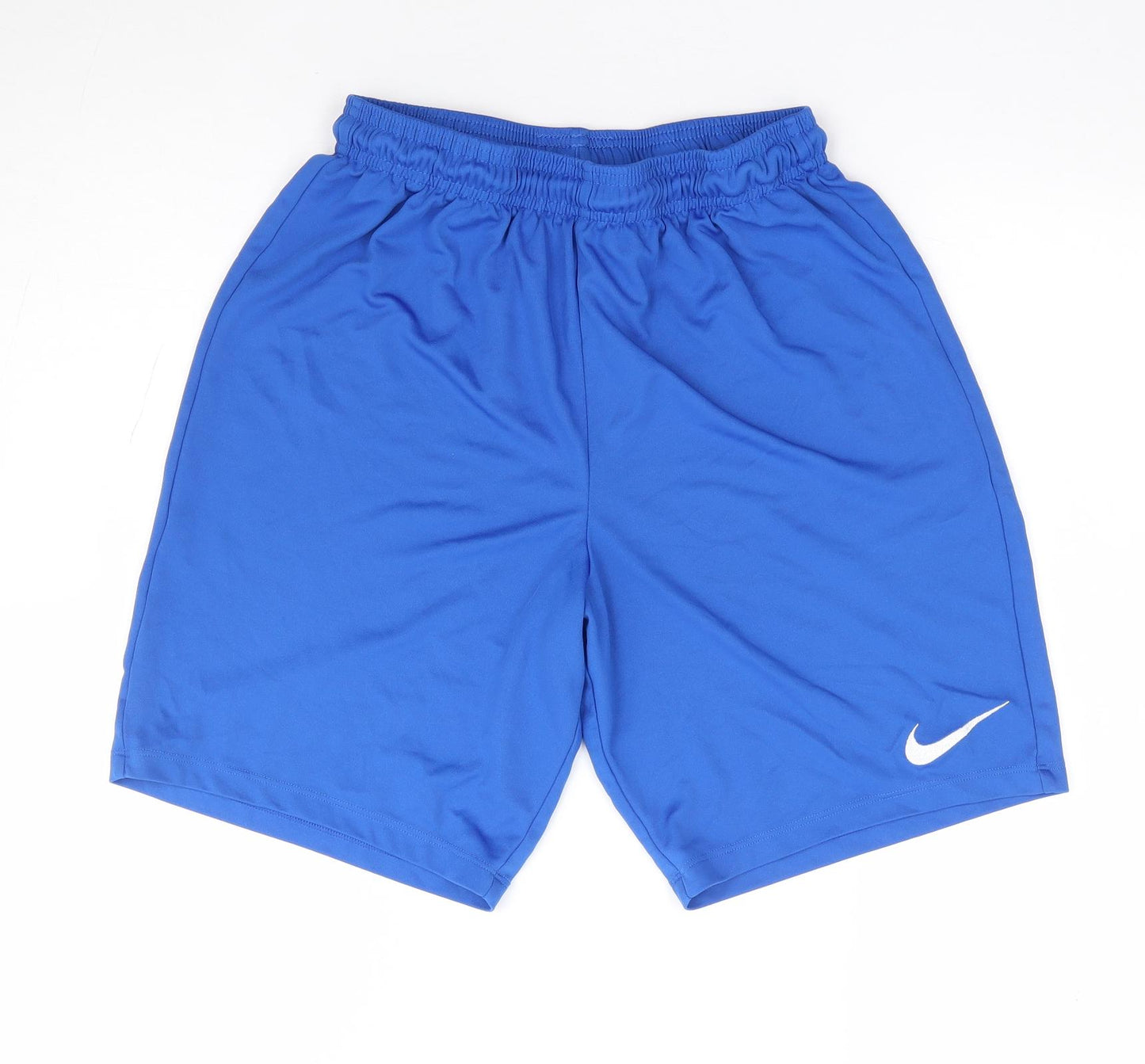 Nike Mens Blue Polyester Sweat Shorts Size L L10 in Regular Drawstring