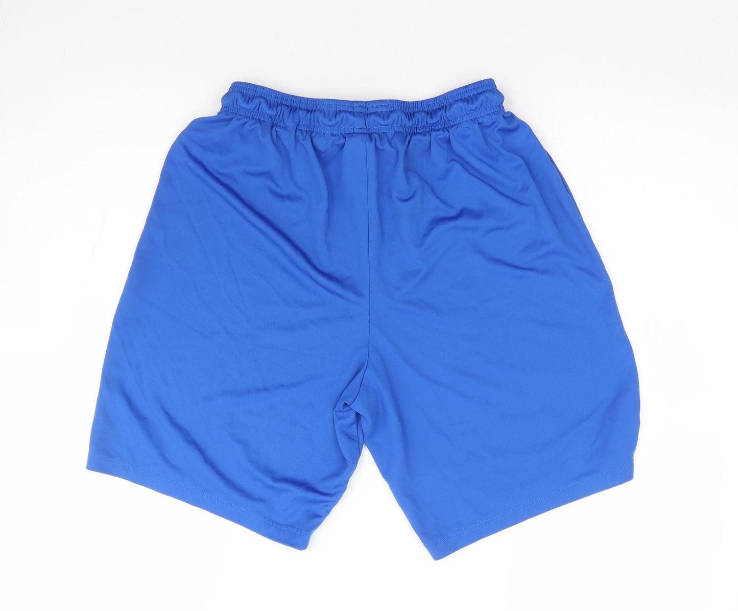 Nike Mens Blue Polyester Sweat Shorts Size L L10 in Regular Drawstring