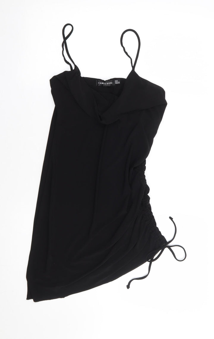 Cameo Rose Womens Black Polyester Tunic Tank Size 8 Cowl Neck