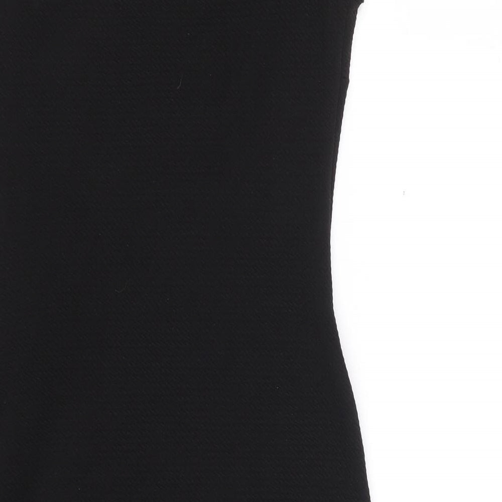 Primark Womens Black Polyester Bodycon Size 6 Off the Shoulder Pullover