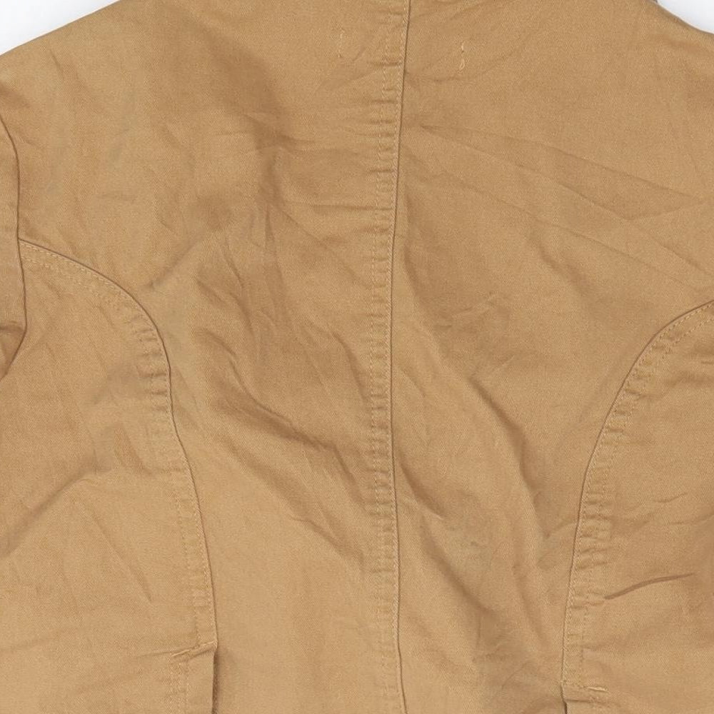 Topshop Womens Brown Jacket Size 10 Button