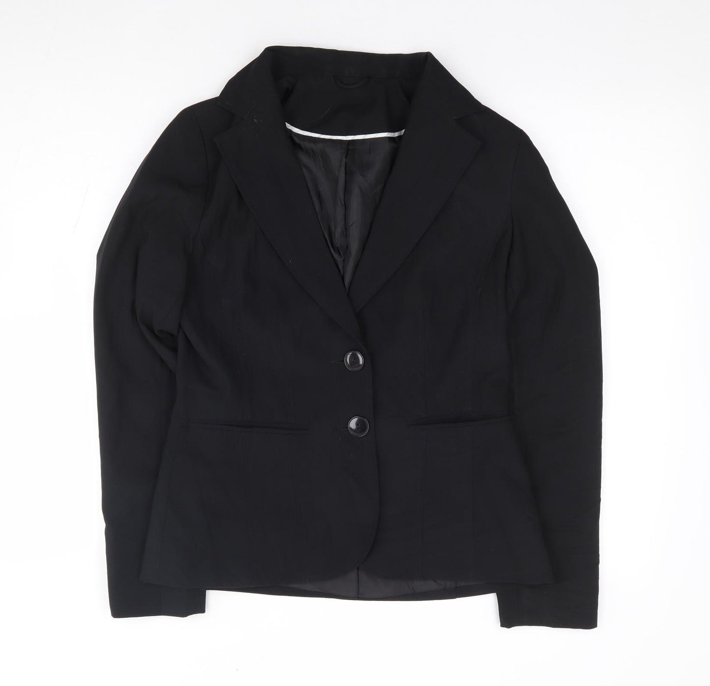 Evie Womens Black Polyester Jacket Suit Jacket Size 10