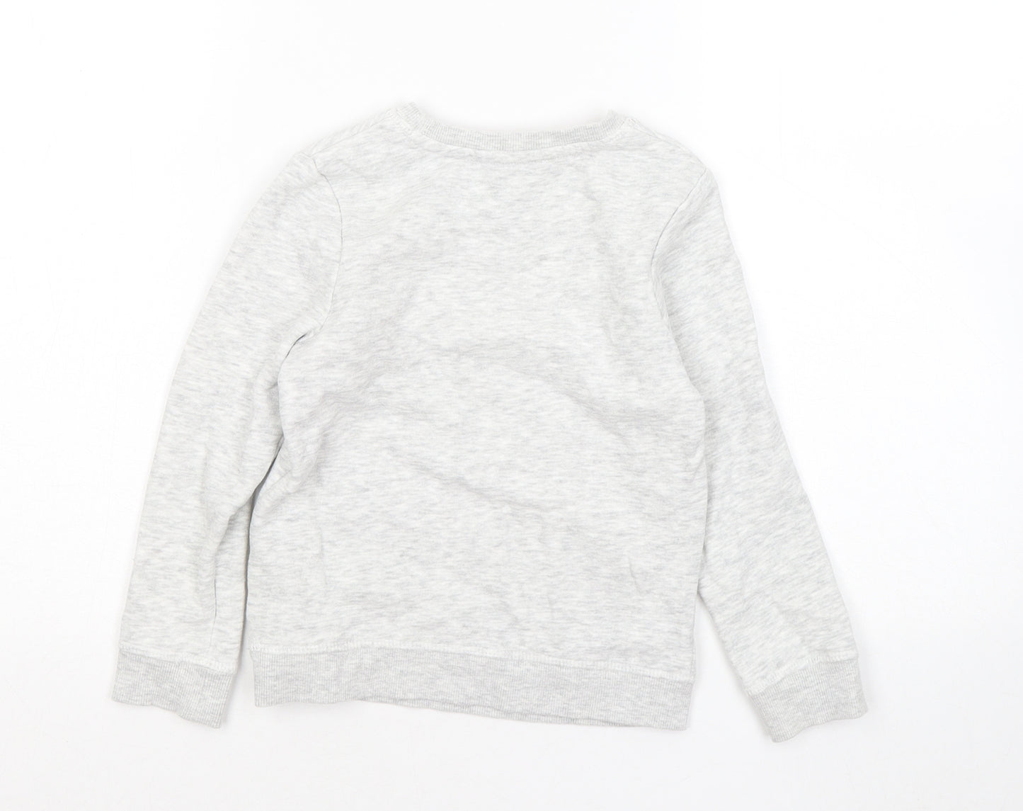George Girls Grey Cotton Pullover Sweatshirt Size 4-5 Years - Rabbit