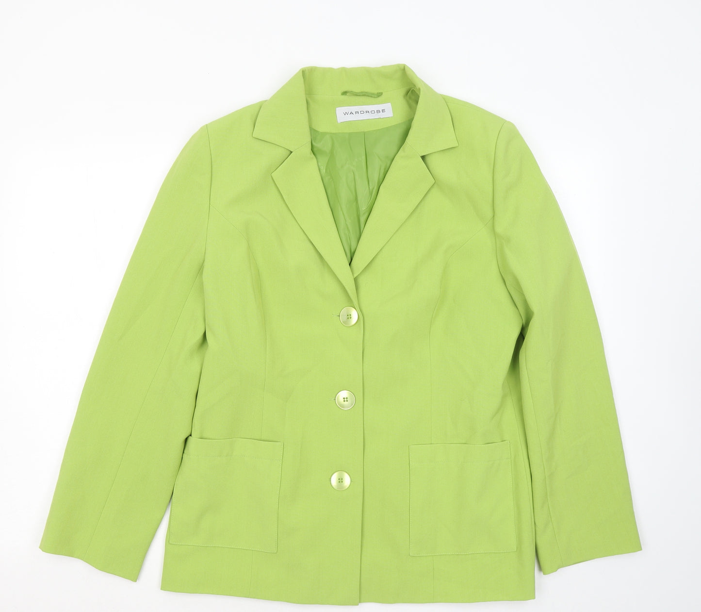 Warehouse Womens Green Jacket Blazer Size 14
