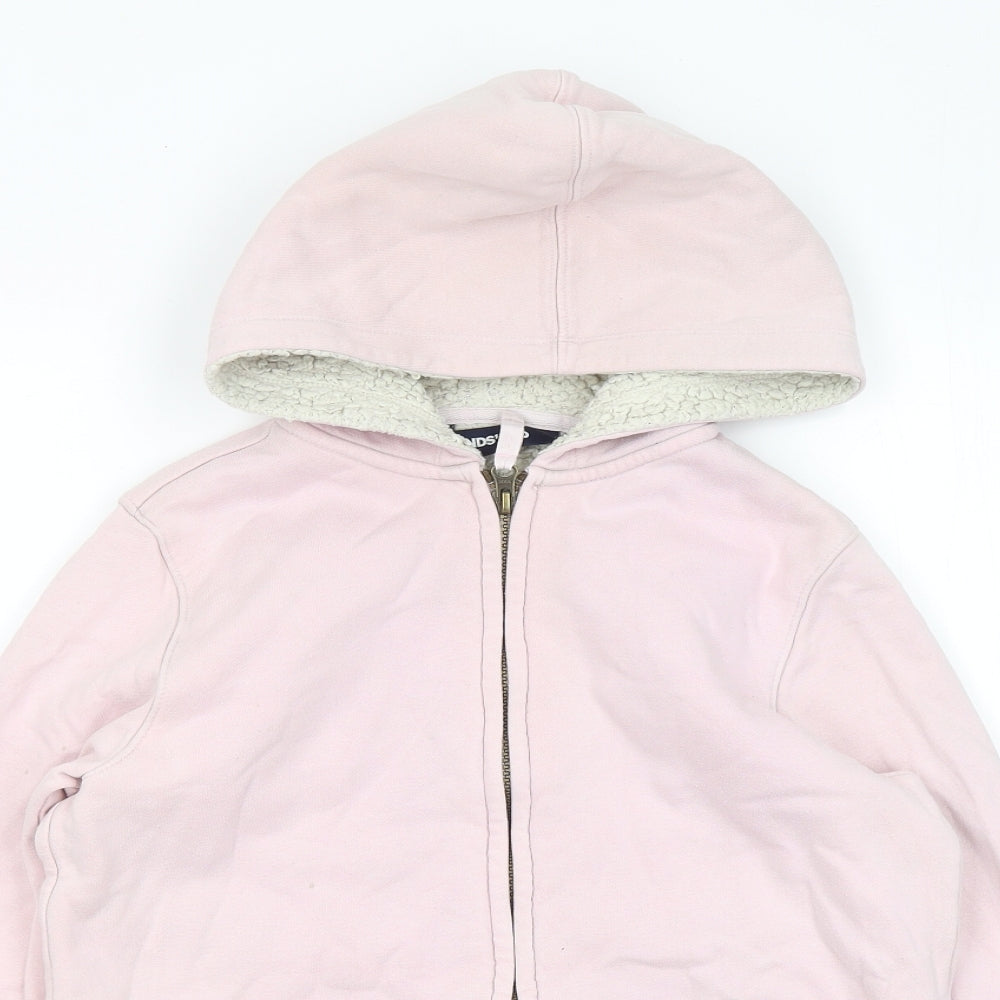 Landsend Womens Pink Cotton Full Zip Hoodie Size 10