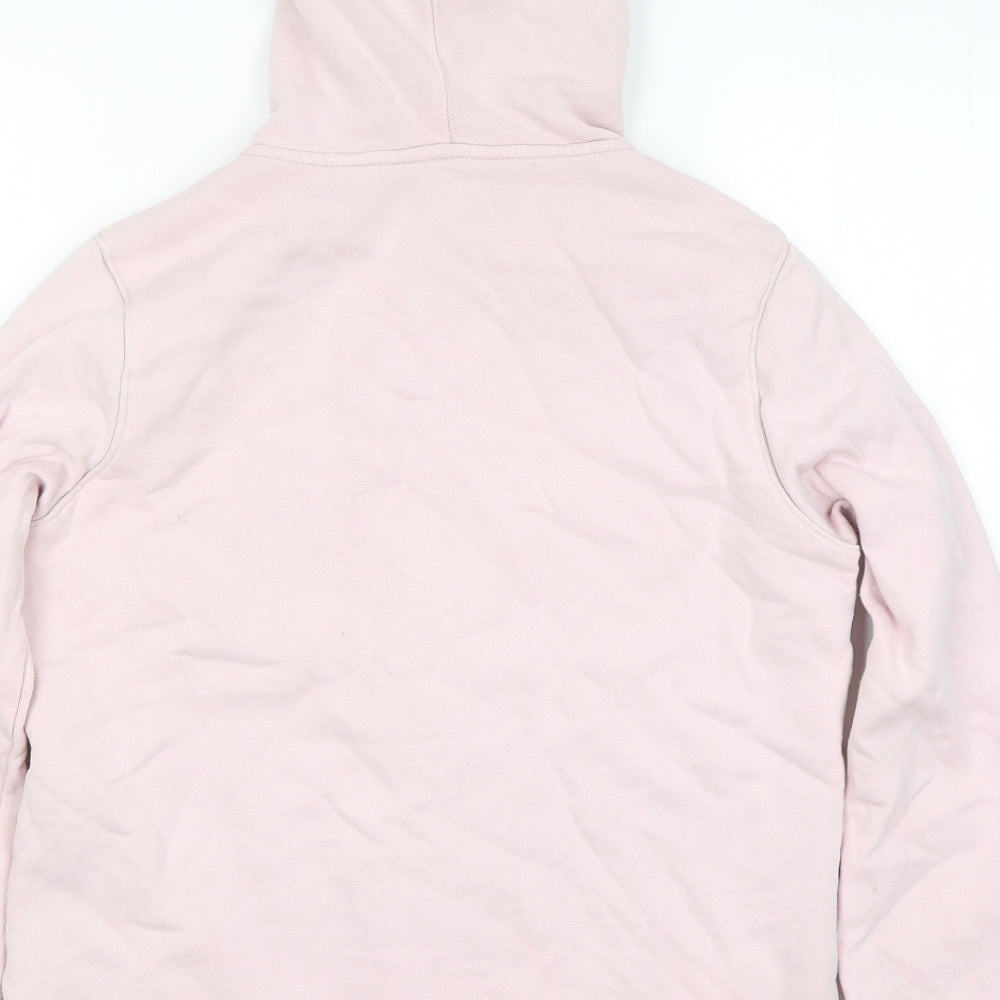 Landsend Womens Pink Cotton Full Zip Hoodie Size 10