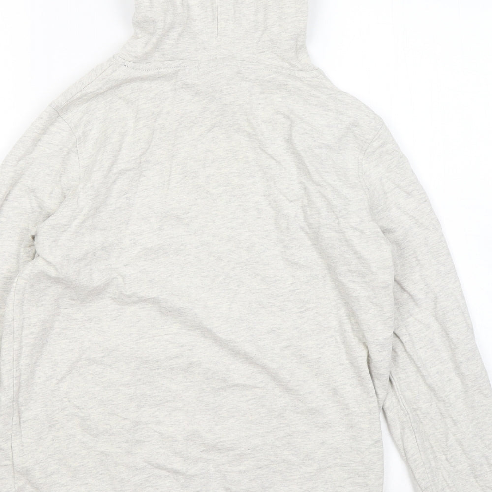 Barbour Girls Grey Cotton Pullover Hoodie Size 10-11 Years