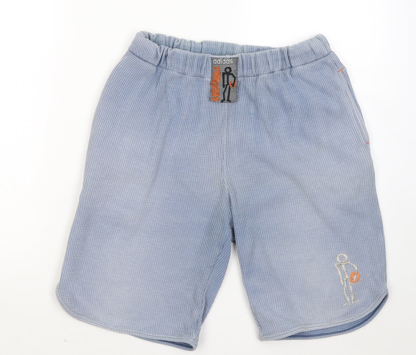 adidas Mens Blue Cotton Sweat Shorts Size S Regular - Basketball Man