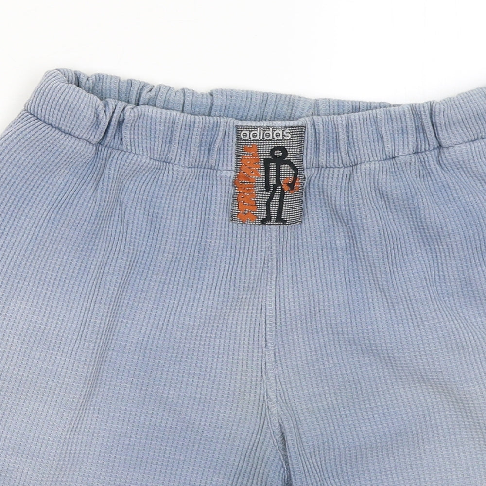 adidas Mens Blue Cotton Sweat Shorts Size S Regular - Basketball Man