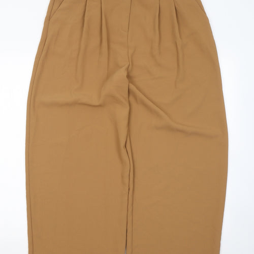 River Island Womens Brown Polyester Trousers Size 14 L26 in Regular