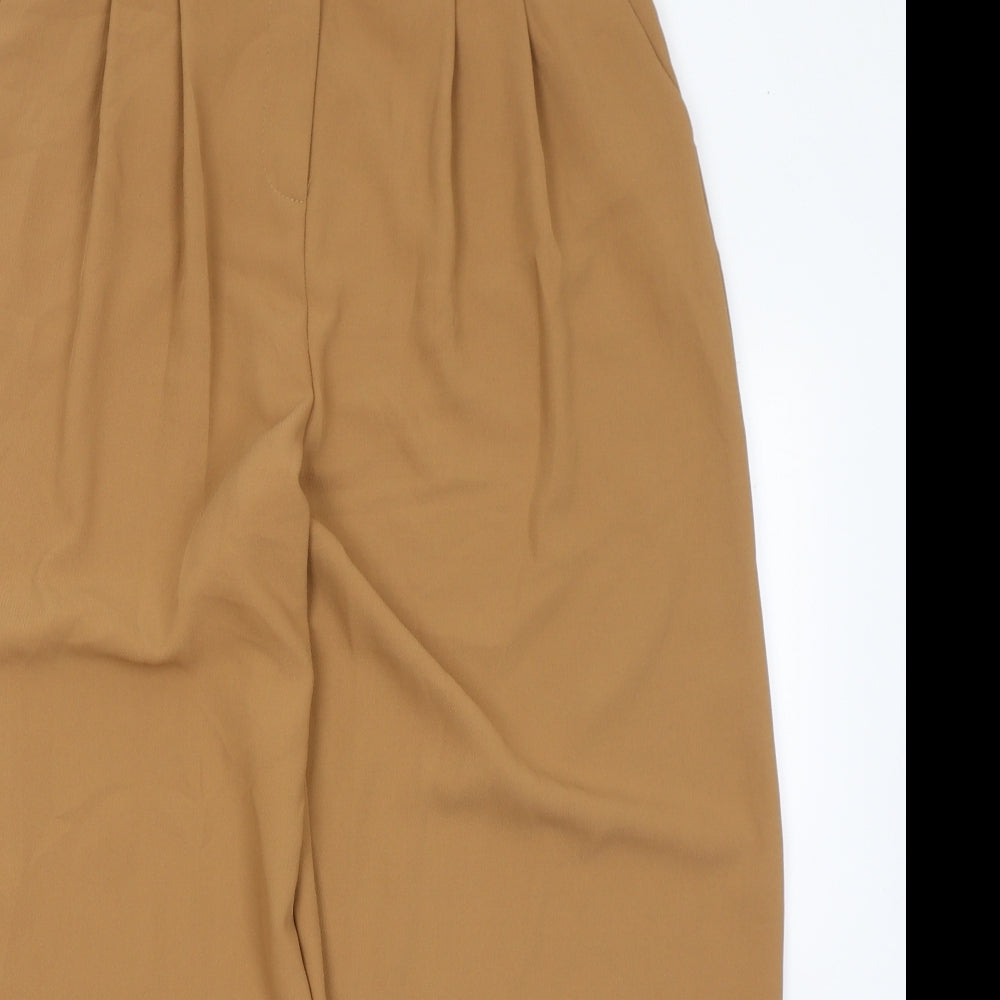 River Island Womens Brown Polyester Trousers Size 14 L26 in Regular