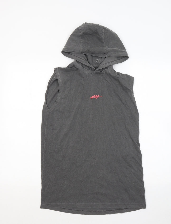 NEXT Girls Grey Cotton Pullover Hoodie Size 14 Years