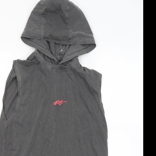 NEXT Girls Grey Cotton Pullover Hoodie Size 14 Years