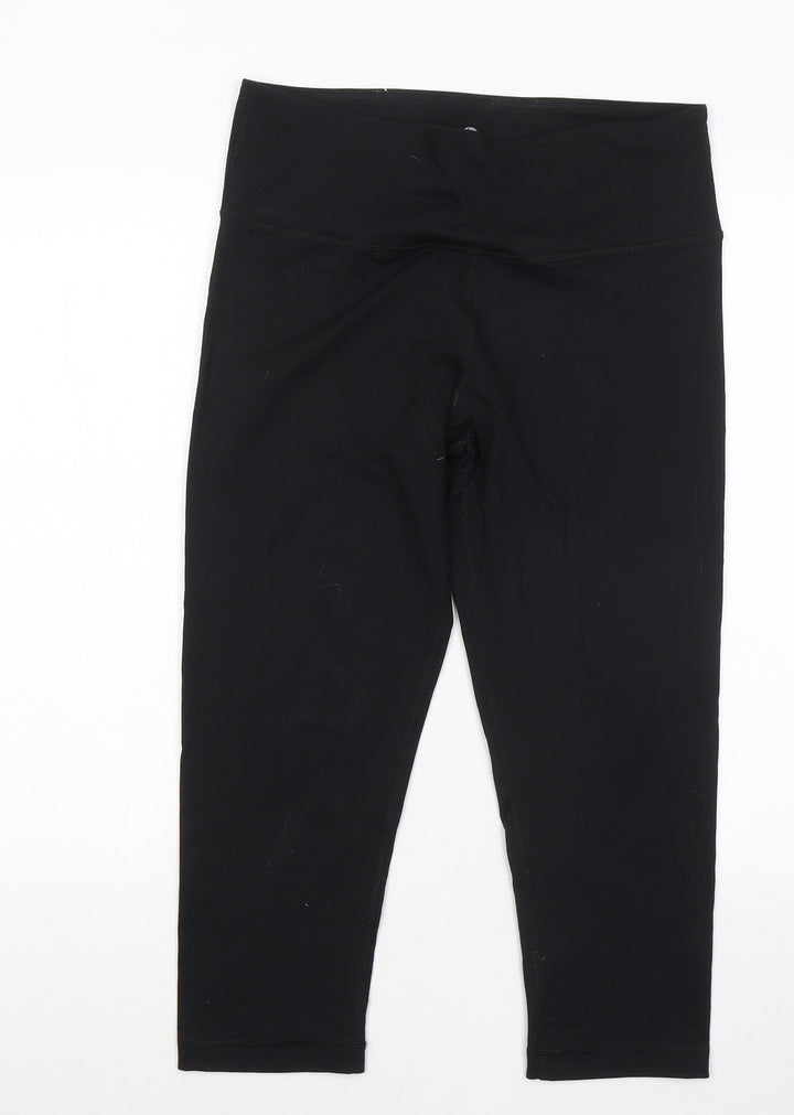 Reflex Womens Black Nylon Jogger Trousers Size L L20 in Regular