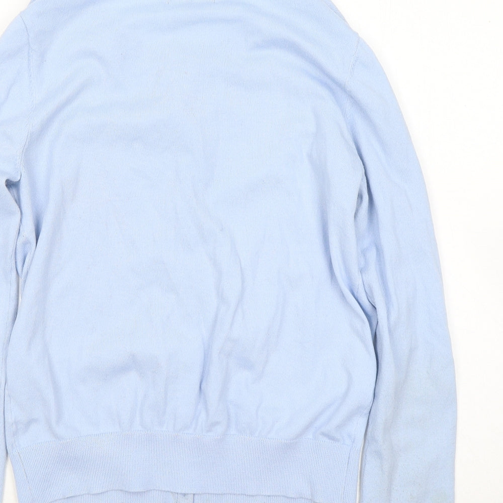 New Look Womens Blue Round Neck Polyester Cardigan Jumper Size 12